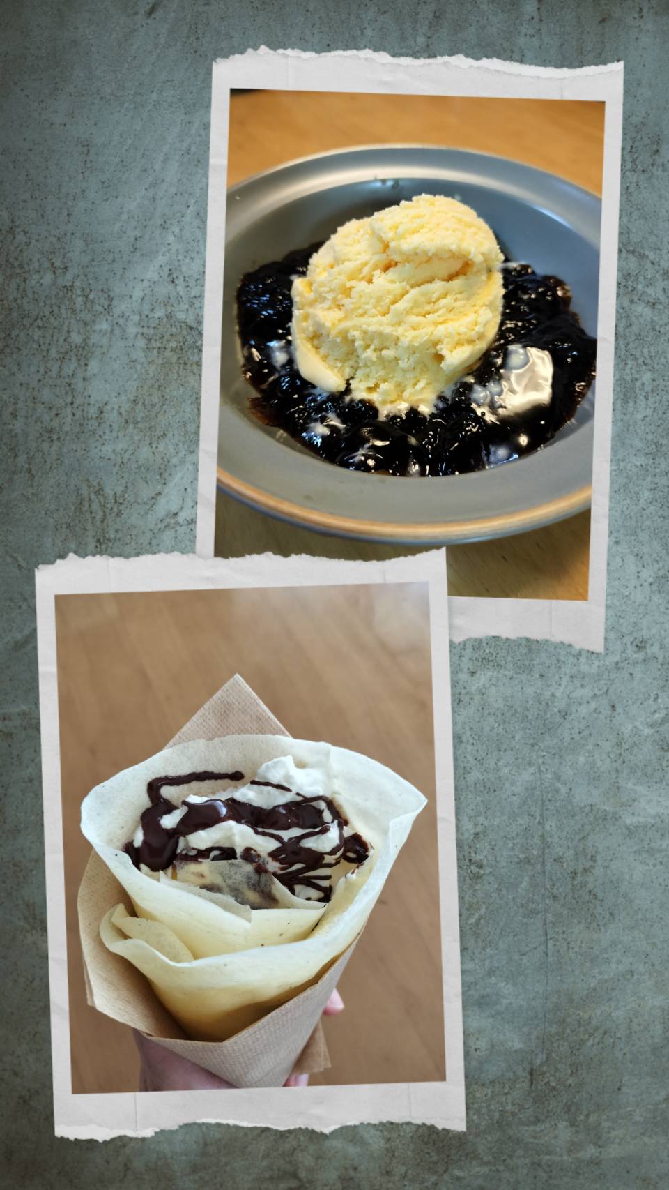 【無添加食材】　夏休みの手作りデザート　クレープ　コーヒーゼリー　バニラアイスクリーム