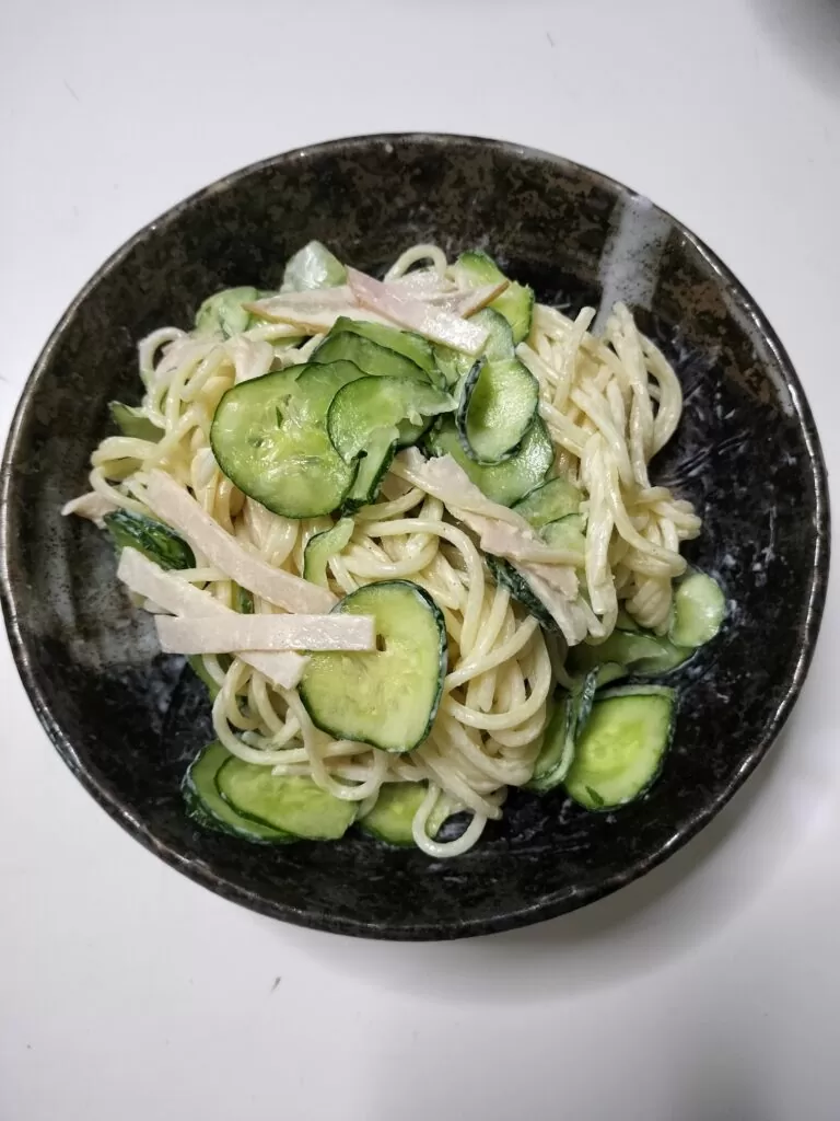 【無添加食材】同じ材料で3品作ってみた！！　スパゲティ　たらこ　納豆　サラスパ